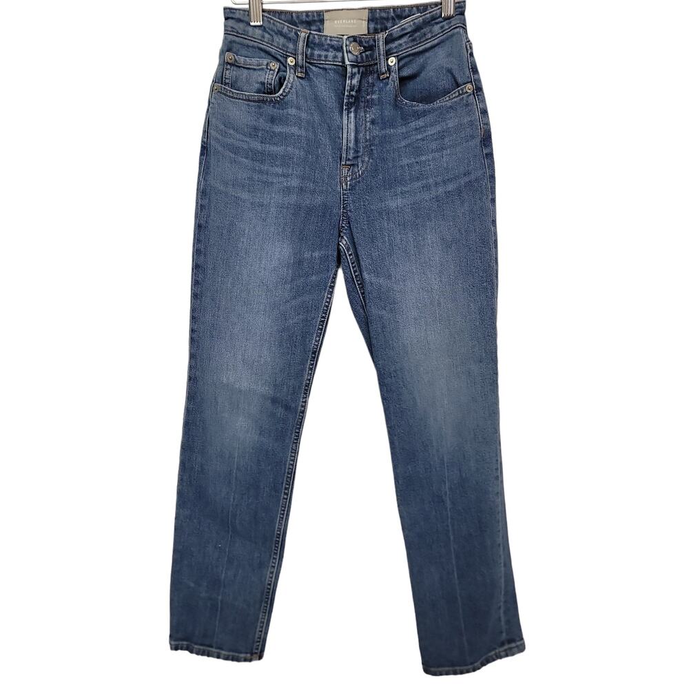 Everlane The High Rise Straight Jean Womens Medium Wash